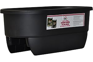 HOME DEK DEKOR Dual-Black Dual Rail Planter