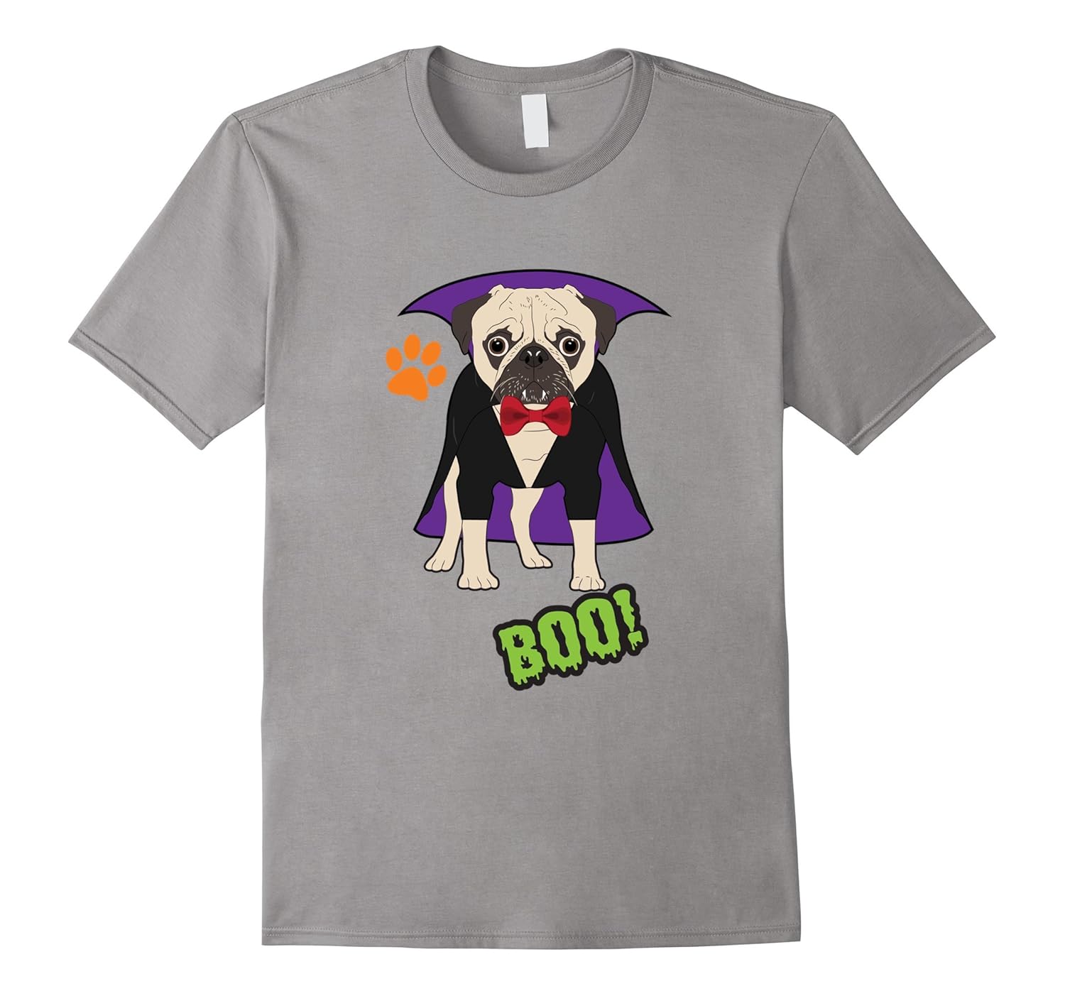 Halloween Pug T-Shirt Cute Pug Dog in Vampire Costume Shirt-ANZ