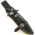 16.5" long custom handmade leather sheath for 10"—10.5" blade boeie knife