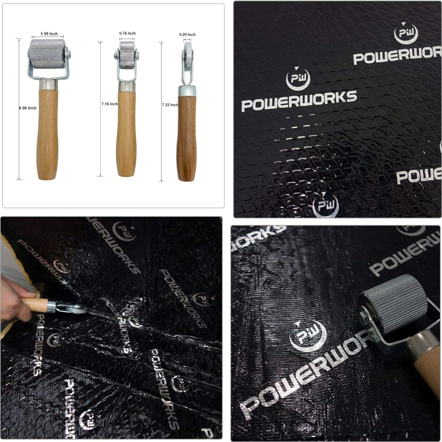 POWERWORKS Butyl Rubber Automotive Sound Deadener Mat 2mm 35 5 Sqft Car
