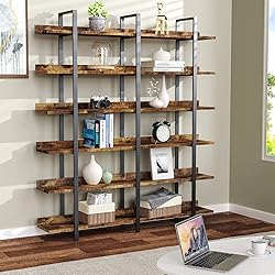 FRAPOW 83Inch Industrial Bookshelf and