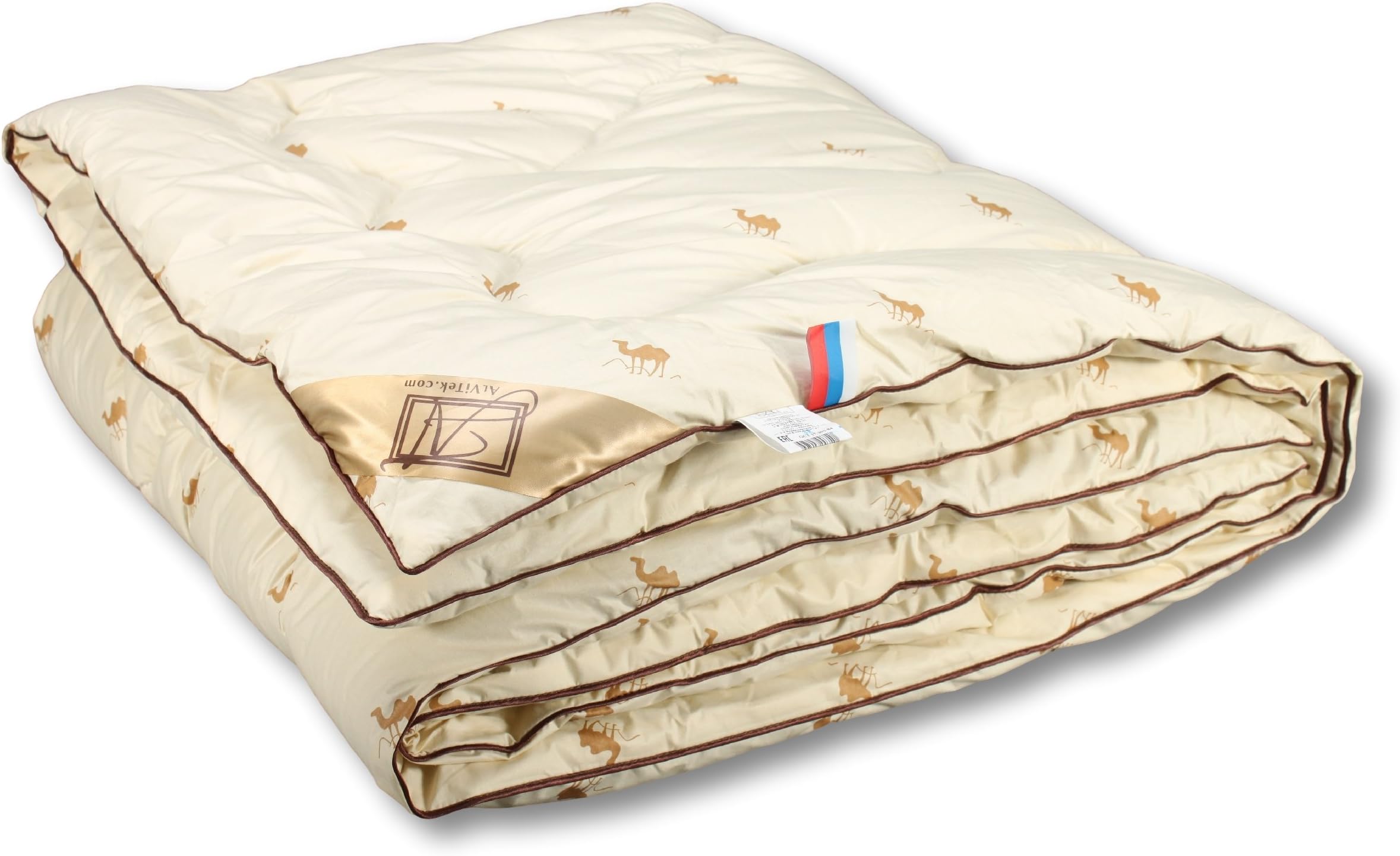 Smart And Cozy Sahara 100% Organic Camel Wool Classic Comforter with Natural Camel Wool Filler (Full XL/Twin 55''x81'')