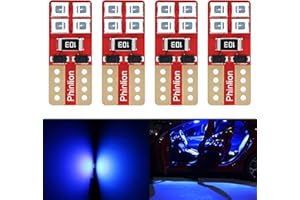 PHINLION 194 Blue LED Bulbs, Super Bright 168 LED Dome Light, 2825 W5W 158 T10 Wedge Car Interior Map Door Courtesy License Plate Instrument Dash Lights, Non-Polarity, Pack of 4