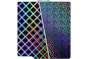 HIKUDIY New Upgraded 257x257mm H1H Build Plate for Bambu Lab A1/X1C/X1/X1E/P1P/P1S, Smooth Kaleidoscope + Smooth Skynet Spring Steel Plate Flexible Plate for Bambu Labs 3D Printer