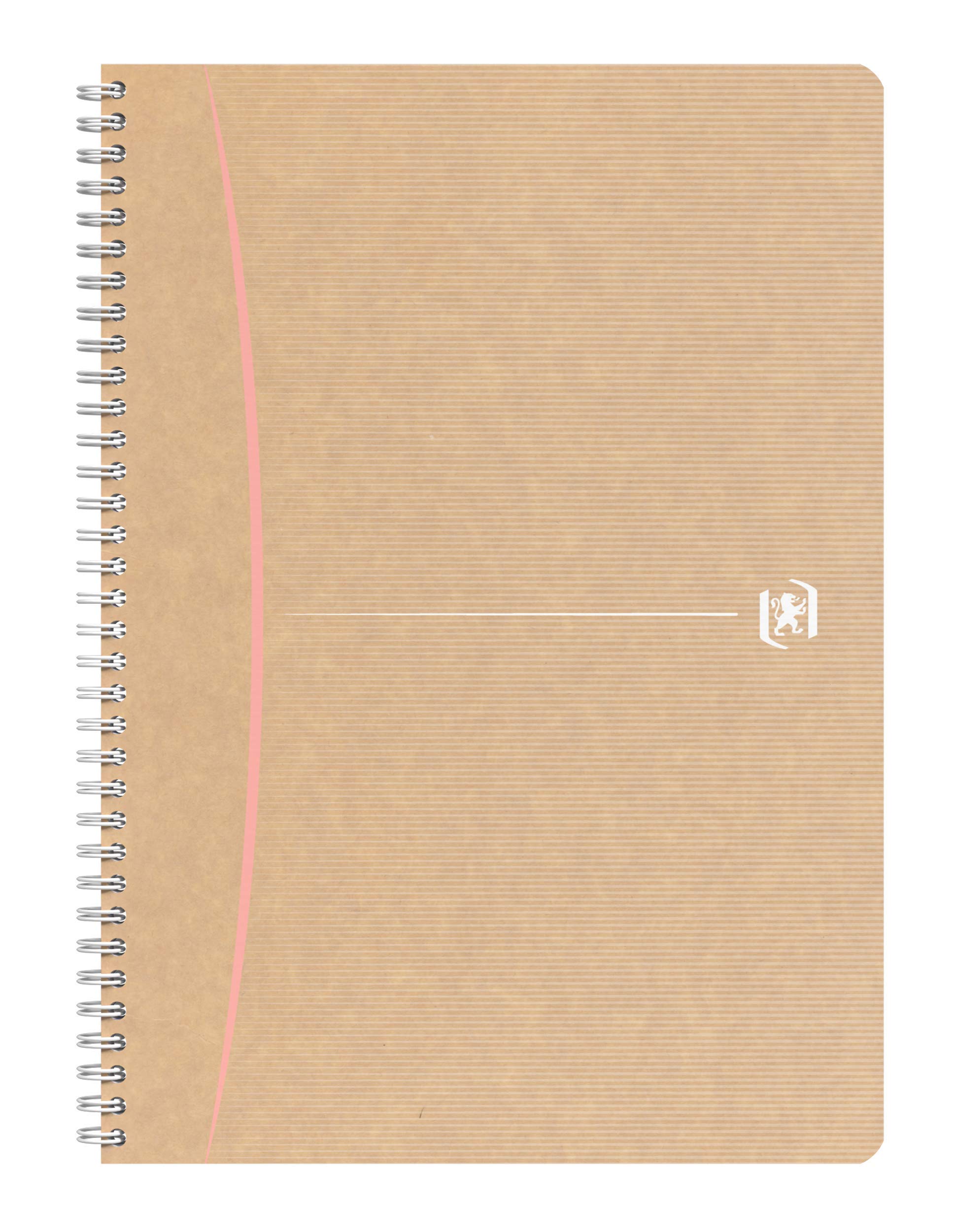 Oxford Touareg A4 Notebook Small Squares 5 mm 180 Pages Recycled Paper Spiral Bound Kraft Cover Random Colour