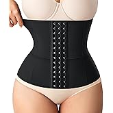 Nebility Waist Trainer for Women Corset Shapewear Tummy Control Body Shaper Girdle Waist Cincher Postpartum Belly Band(Medium, Black)