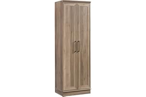 Sauder HomePlus Storage Pantry cabinets, L: 23.31" 17.01" W x H: 70.91", Salt Oak finish