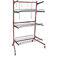 KUAFU Universal Auto Body Rolling Parts Storage Rack for Repair Shops Garages Heavy Duty Steel Powder Coated Car Part Cart