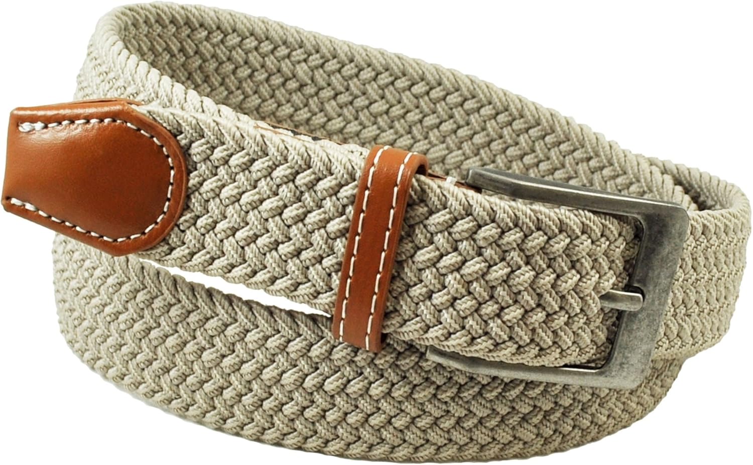 Plain Ivory Woven Expandaband Belt Amazon.co.uk Clothing