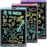 Electight 3 Pack 12 Inch LCD Writing Tablet, Colorful Drawing Tablet for Kids, Eye Care Doodle Board with Lock and Erase FUNC, Birthday Gifts Toys for 3-8 Years Old Boys(Blue, Pink, Purple)