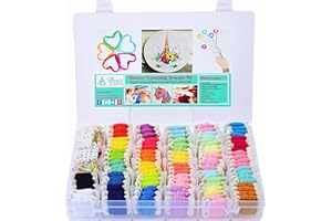 Athena's Elements Embroidery Floss Friendship Bracelet String Kit - 276pcs Thread and Accessories - Colors are Labeled with Std Codes - Perfect Thread for Cross Stitch - Supplies