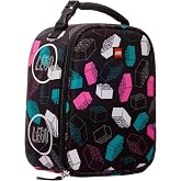 LEGO Kids Heritage Classic Lunch Box, Insulated Soft Reusable Lunch Bag Meal Container for Boys and Girls, Perfect for School or Travel, Meal Tote Keeps Food Cold with Buckle, Multicolor Brick