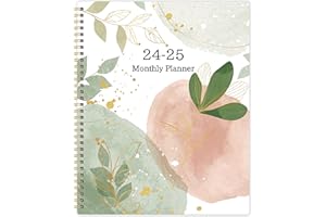 TERSUS 2024-2025 Monthly Planner/Calendar - Monthly Planner 2024-2025, Jan. 2024 - Dec. 2025, 9" x 11", 2 Year Monthly Planner with Monthly Tabs, Double-Size Pocket, Thick Paper - Keep Your Life Organized