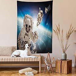 Ambesonne Outer Space Tapestry, Cosmonaut Crew in