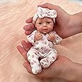 Mire & Mire Reborn Baby Dolls 7 Inch Girl Mini Silicone Baby Realistic Baby Dolls Silicone Full Body
