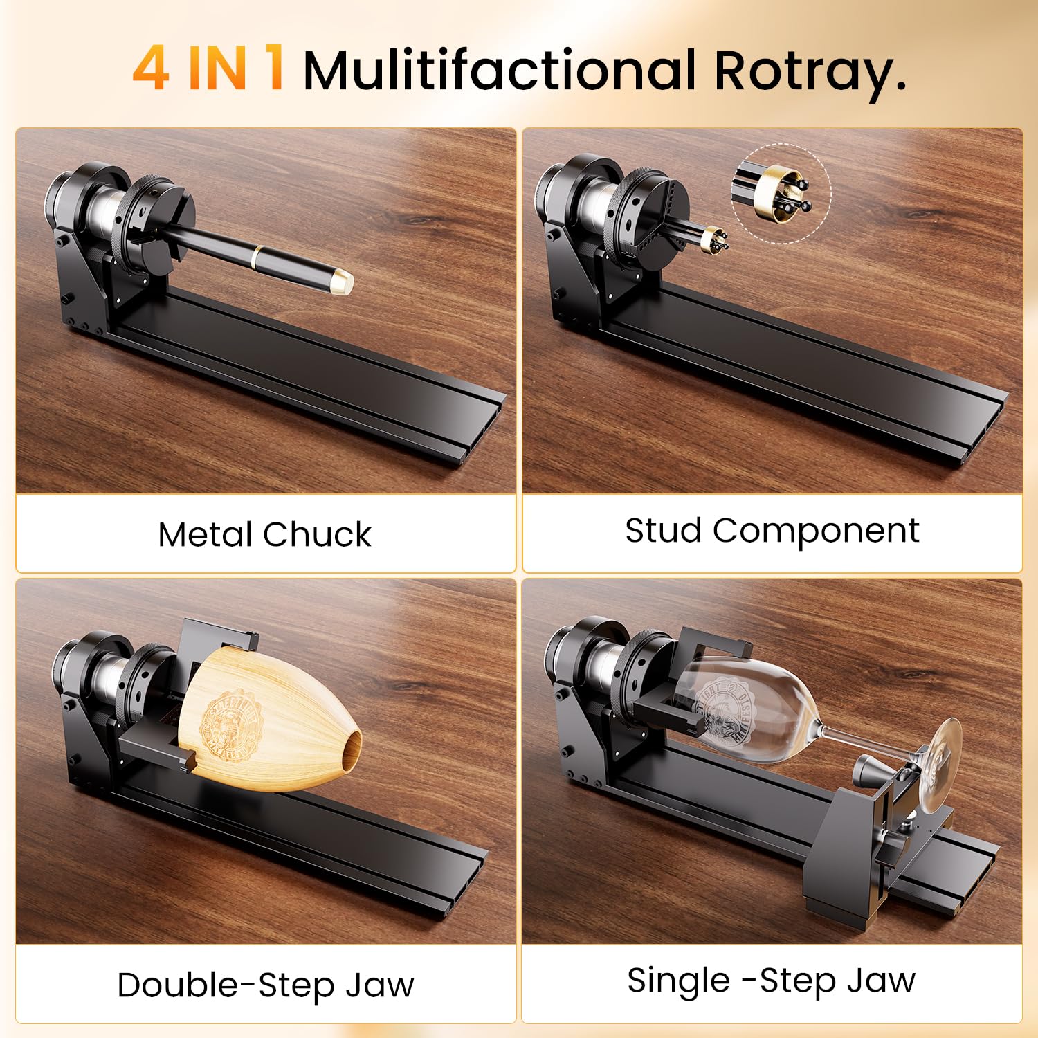 3.5" Chuck-Style Rotary Engraving Attachment - image 2