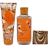 Bath & Body Works Fall In Bloom Ultimate Hydration Body Cream and Body Wash with a Clay Baby Bar Soap - Full Size