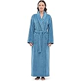 Arus Women's Shawl Collar Robe, Turkish Terry Cotton Bathrobe,with Regular and Full Length Options