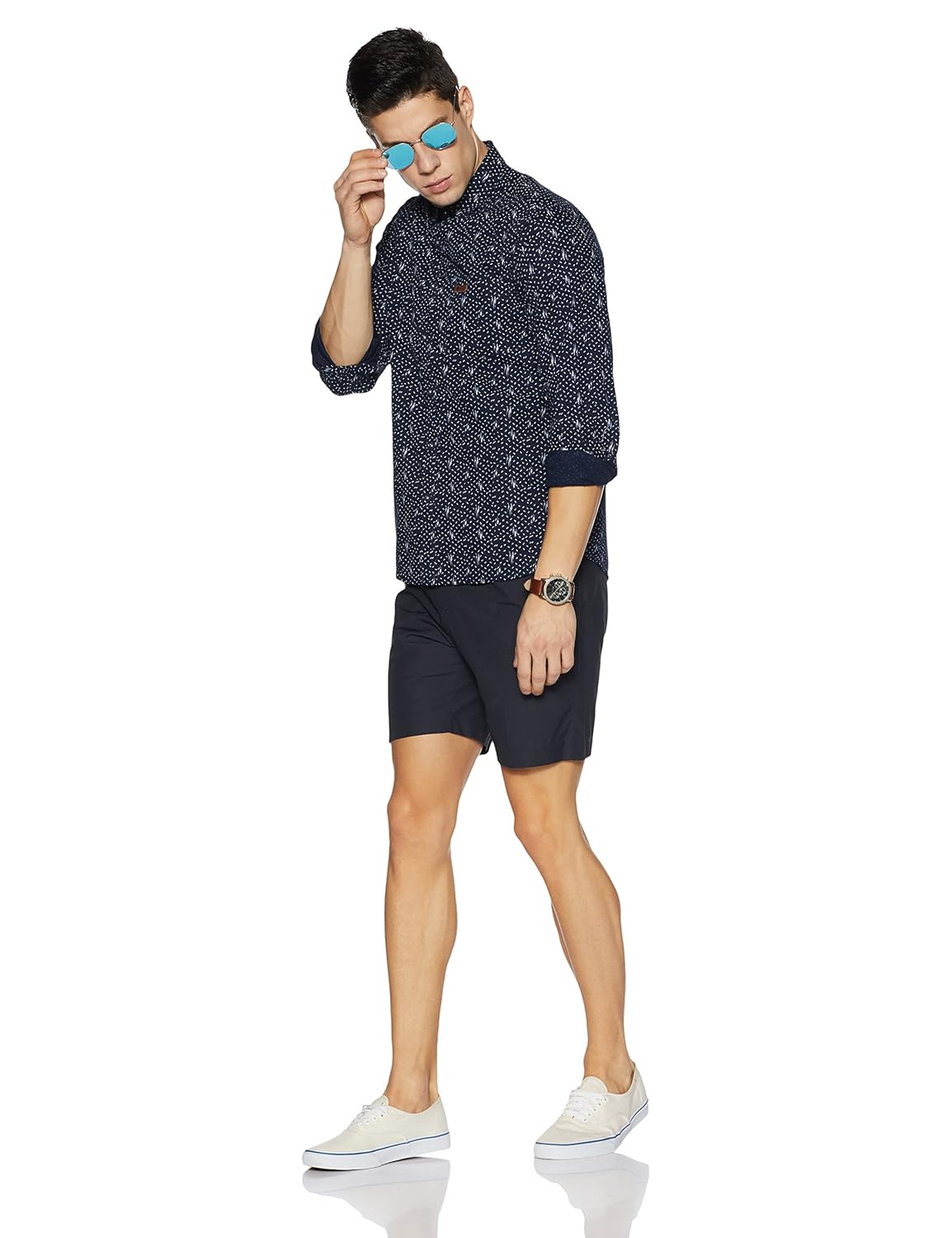 symbol amazon brand men's regular fit casual shirt