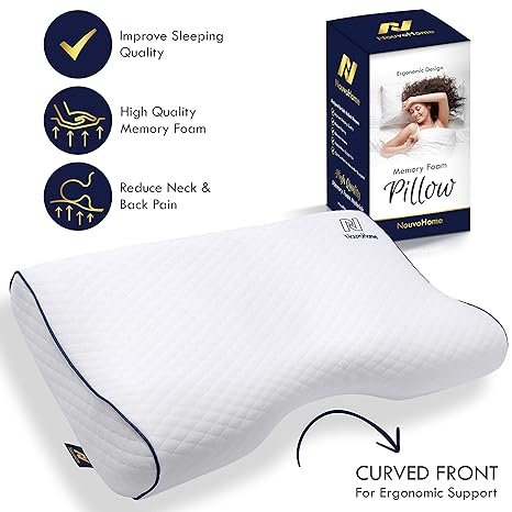Nouvohome Cervical Orthopedic Memory Foam Contour Pillow For Neck