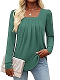 Funlingo Blouses for Women Dressy Casual Puff Long