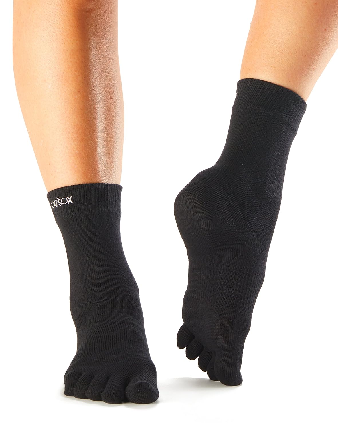 Toesox Casual Knee High Toe Socks (Black) Small Amazon.in Sports
