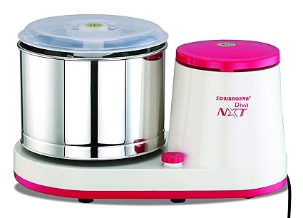 Buy Sowbaghya 2ltr Diva Nxt Wet Grinder With Attachments White
