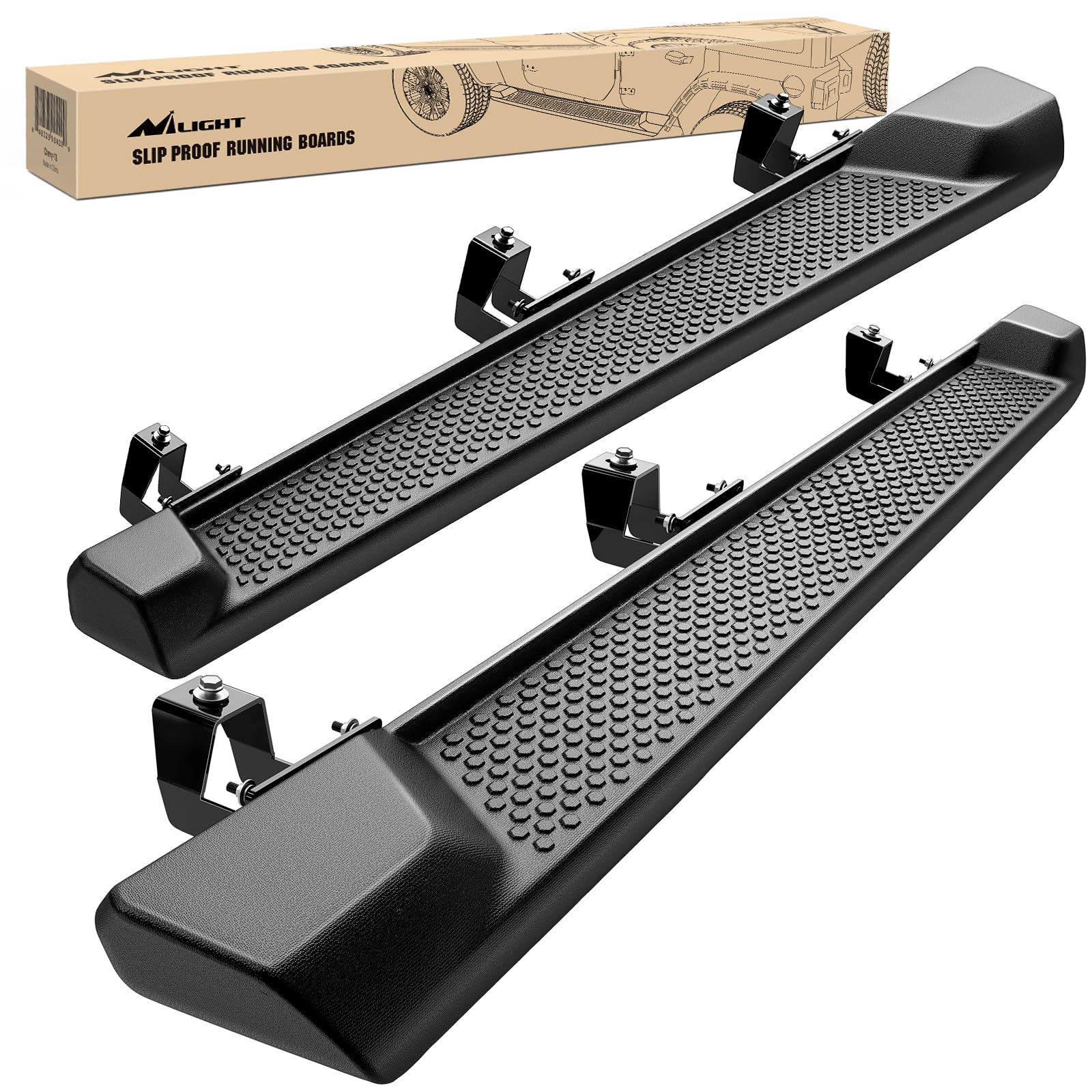 Photo 1 of Nilight Running Boards for 2018 2019 2020 2021 2022 2023 2024 2025 2026 Wrangler JL 4 Door Side Step Nerf Bars 6 Inch ABS Plastic Matte Black (Not for JK Model)