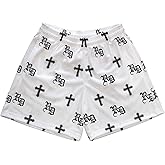 DIOTSR Mens Retro Casual Graphic Shorts Elastic Waistband Streetwear Athletic Basketball Running Active Shorts