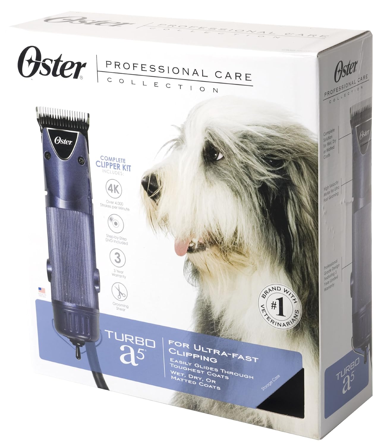 Oster Turbo A5 2 Speed Professional Animal Clipper Kit,model 078005100