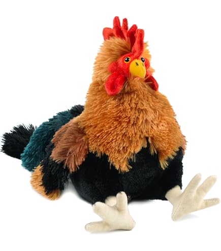 TOPLITHE Peluche Poule, Oreiller en Peluche Amusant Jouet Mignon Cadeau d'anniversaire Et De Noël for Enfants Garçons Et Filles(Brown,40CM/16IN