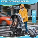 Orzbow Universal Rain Cover for Pram - EVA 0.2mm, Zip Opening, Breathable view 3