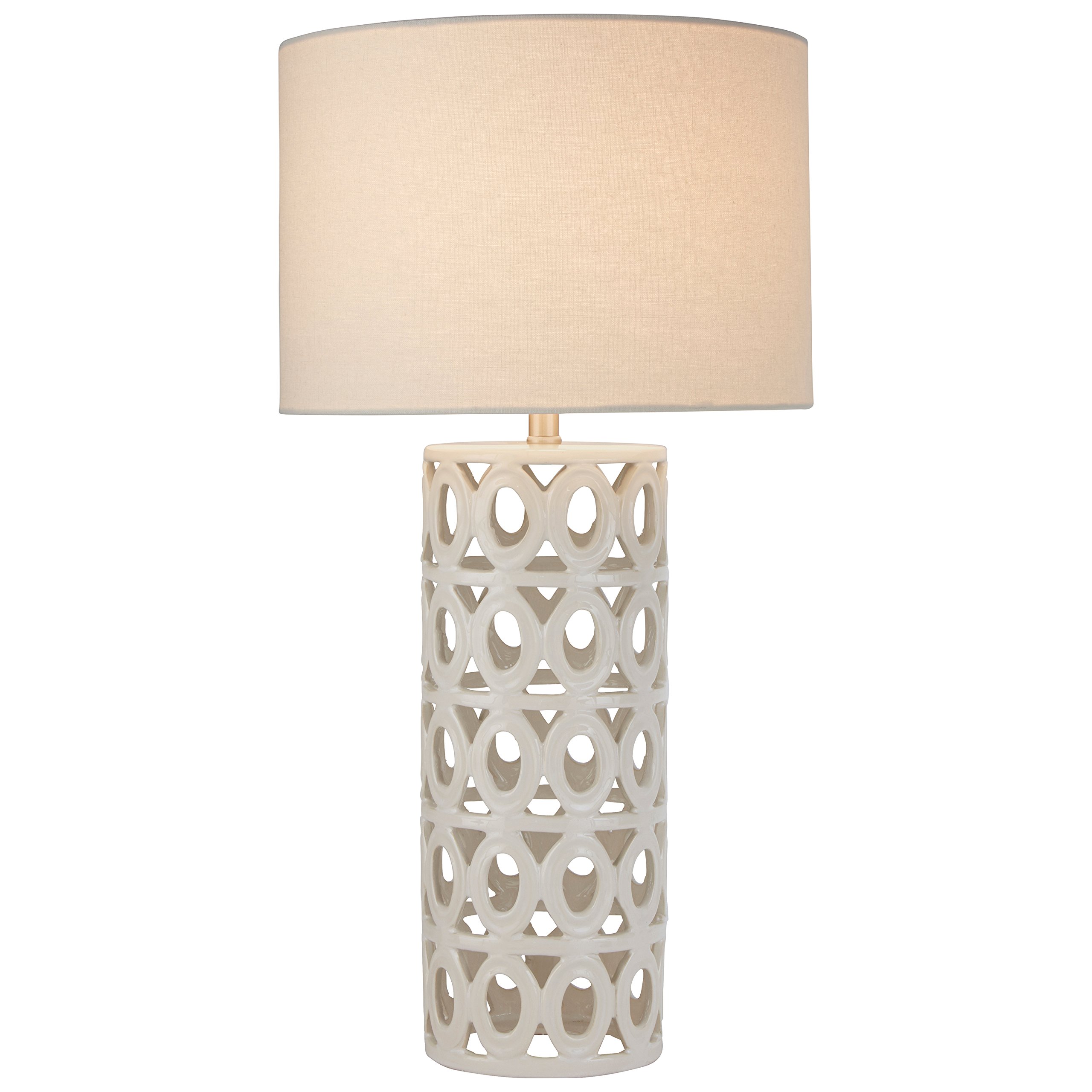 Amazon Brand Stone & Beam Ceramic Geometric CutOut Table Desk Lamp