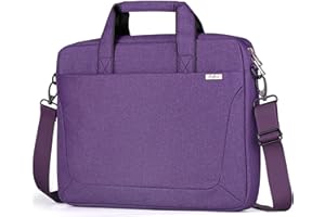 BAFFINA 17 17.3 Inch Laptop Shoulder Bag for Men Women,Waterproof Computer Carrying Case Messenger Bag with Strap for 17-18" HP Dell,Laptop Briefcase for Office business Travel College School,Purple