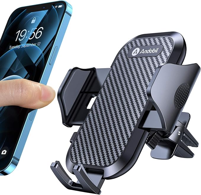 Amazon 21進化版 Andobil 車載ホルダー スマホスタンド 車用 高安定性 Iphone 車載ホルダー ワンタッチ着脱式 片手操作 360度回転 取り付け超簡単 エアコン 車 スマホホルダー 自由調節 手帳型ケース対応 4 7インチ全機種対応iphone Samsung Sony Lg Huawei