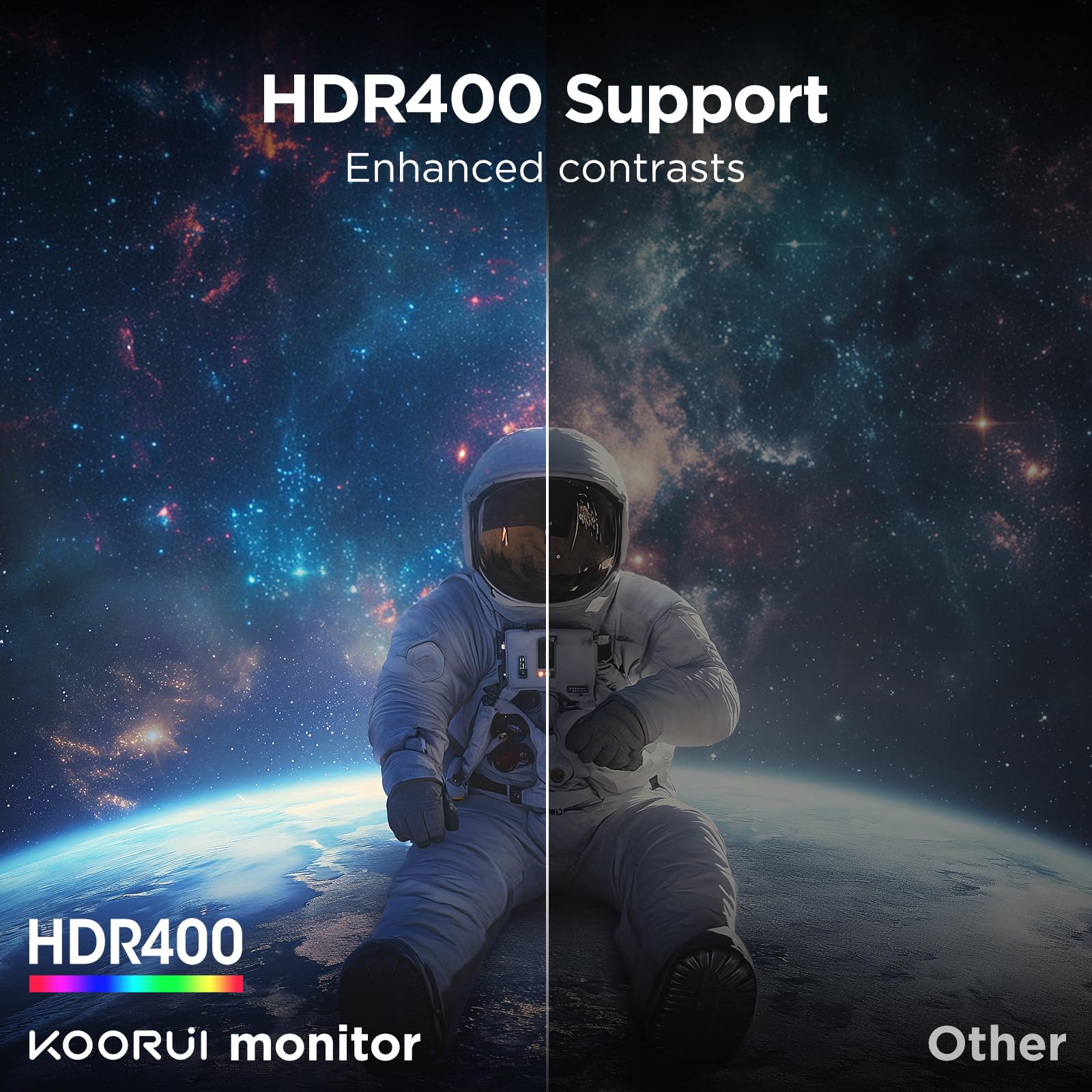 KOORUI 34E6UC 34 Zoll Ultrawide Curved Gaming Monitor, PC Bildschirm 200Hz, 1MS HDR 400, 1000R, UWQHD 3440x1440, Adaptive Sync, 2xHDMI & Display Port, VESA 75x75mm, DCI-P3 90% Höhenverstellbar 4