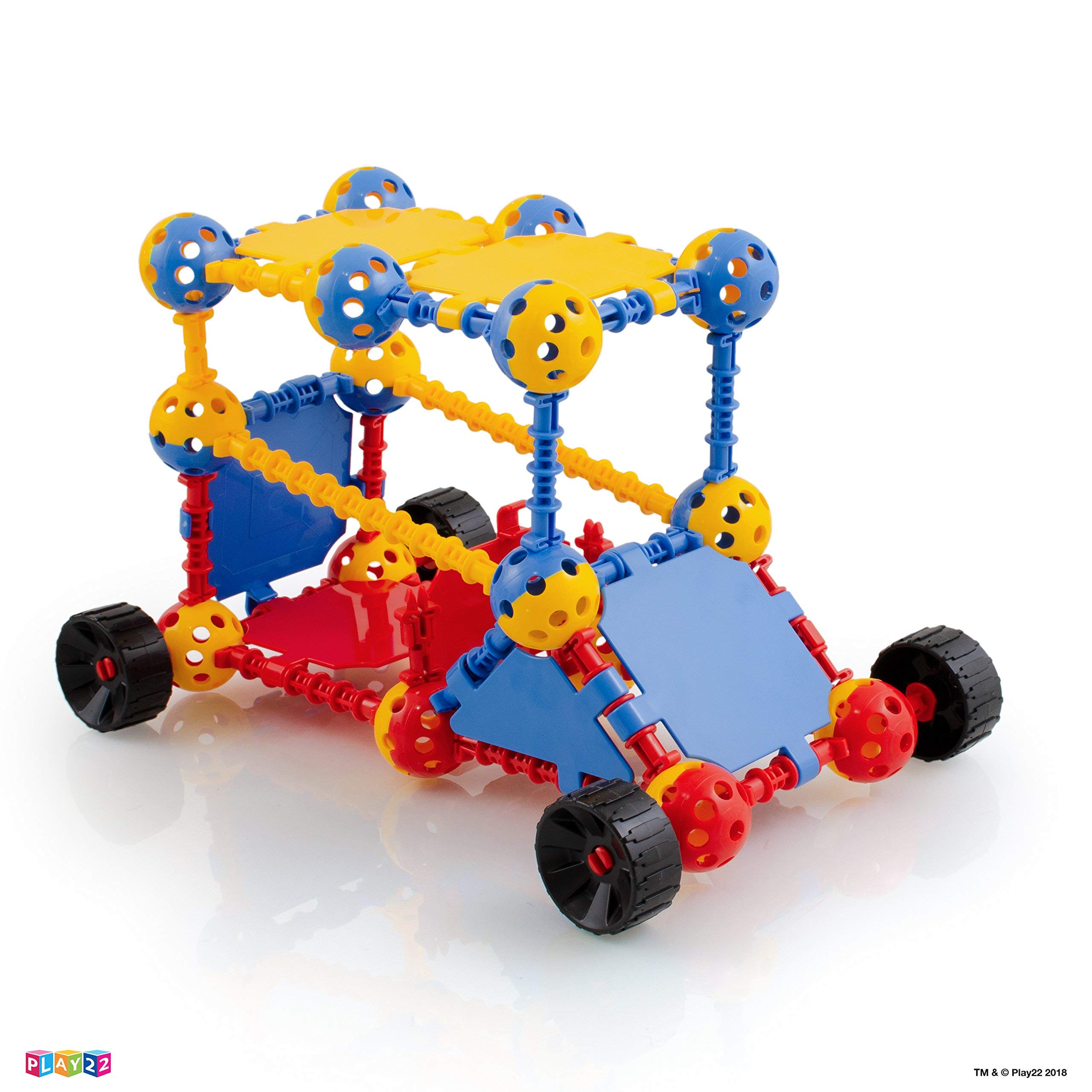 Play22 Building Toys For Kids 165 Set - STEM Educational Construction Toys - Building Blocks For Kids 3+ Best Toy Blocks Gift For Boys and Girls - Great Educational Toys Building Sets - Original
