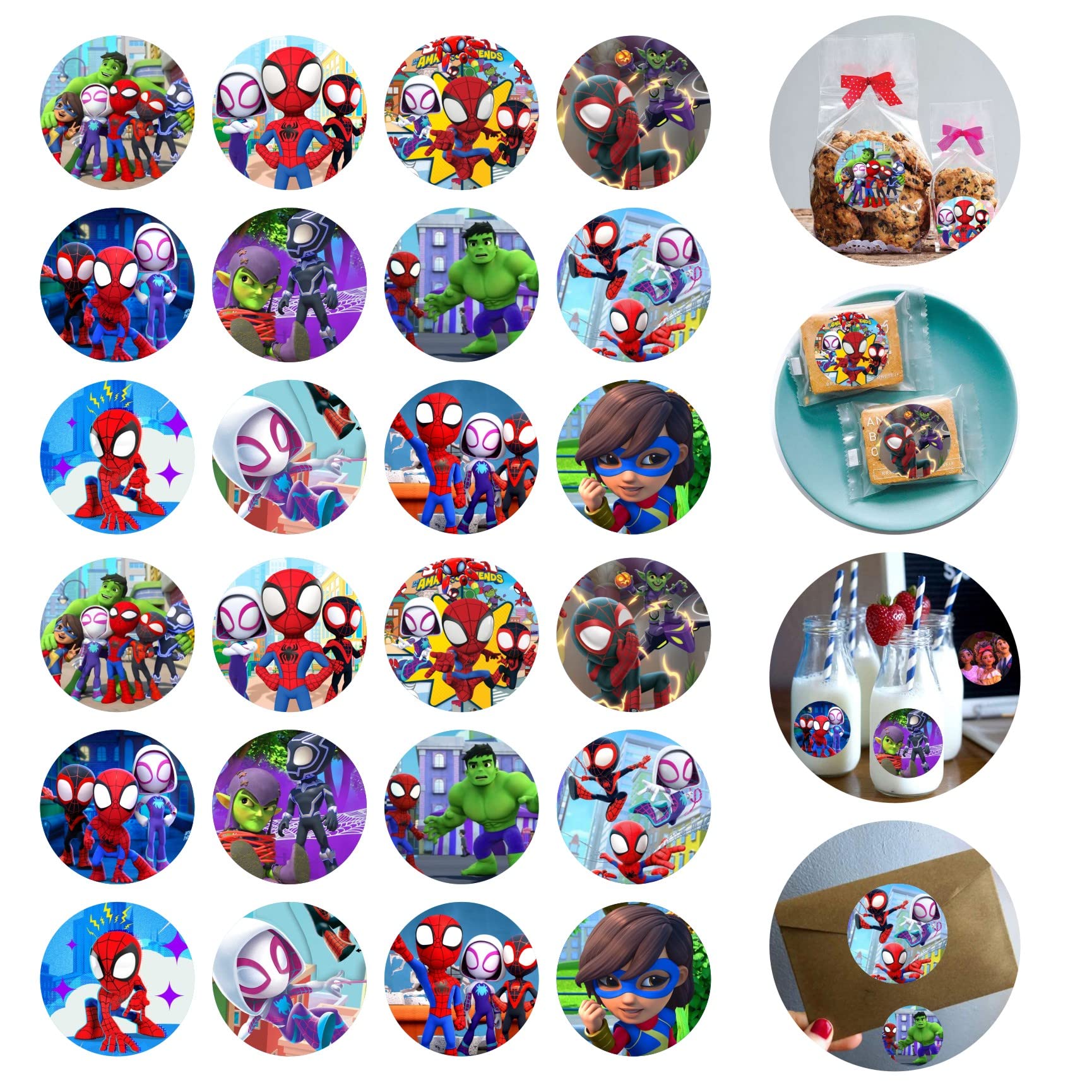 Photo 1 of 120pcs Spider and His Friends Stickers for Kids Birthday Party Supplies for Spider and His Friends Birthday Decorations -10 Sheets