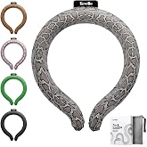 Neck Cooling Tube with Cooler Bag, Reusable18&deg;C/64&deg;F PCM Cooling Ring, Wearable Body Cooling Device for Summer Heat Relief, Outdoor, Sports &amp; Hot Flash Relief（Burmese Python Pattern）