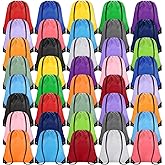 Grneric Drawstring Backpack Bulk 40 PCS, Drawstring Bags String Backpack Cinch Sack Gym Bags for Sport Trip Beach Swimming, 20 Color