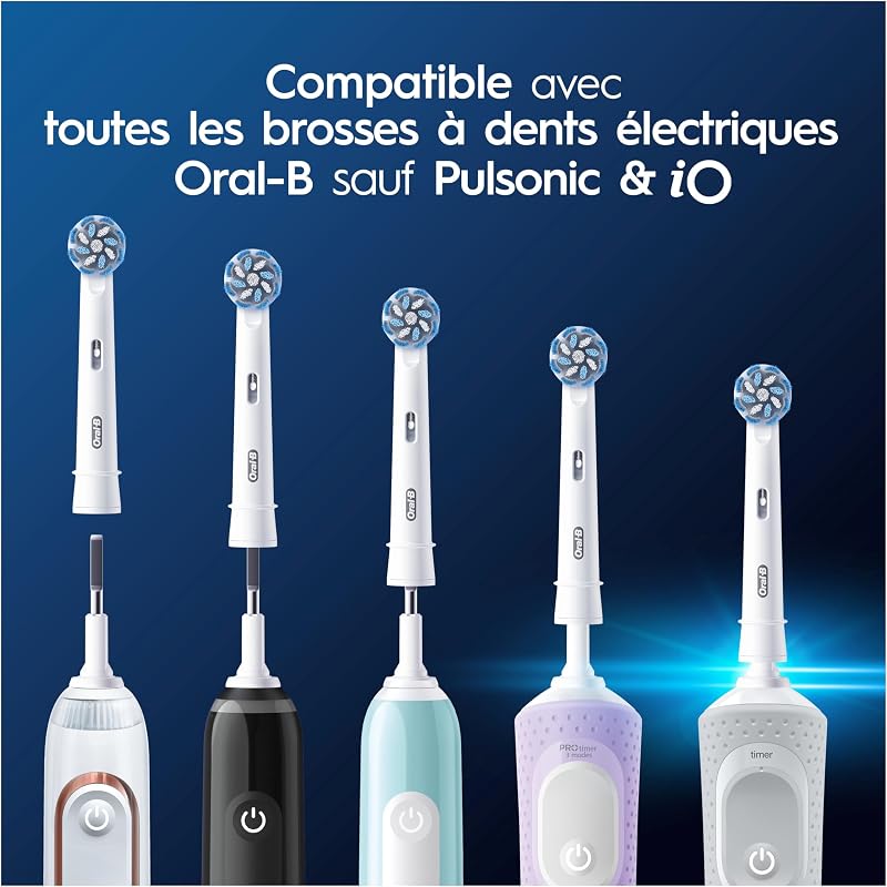 Brossettes de Rechange Sensitive Clean, lot de 12, Blanches