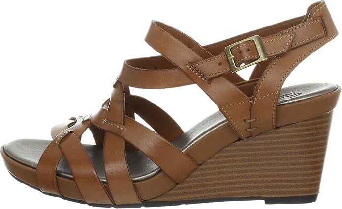 clarks women's star mello wedge sandal
