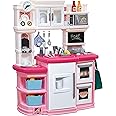 Step2 Great Gourmet Kids Kitchen Playset, Indoor/Outdoor Kitchenette, Interactive Play with Lights and Sounds, Made of Durable Plastic, Includes 33 Piece Toy Accessories, Toddlers 3+ Years Old, Pink