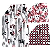 Desert Aqua || Dish Towel and 2 DishCloths Set || Double Sided || Waffle Weave Microfiber || Highly Absorbent || Hanging Loop || Dish Towel || Dish Cloths || Cleaning Cloths (Patriotic)