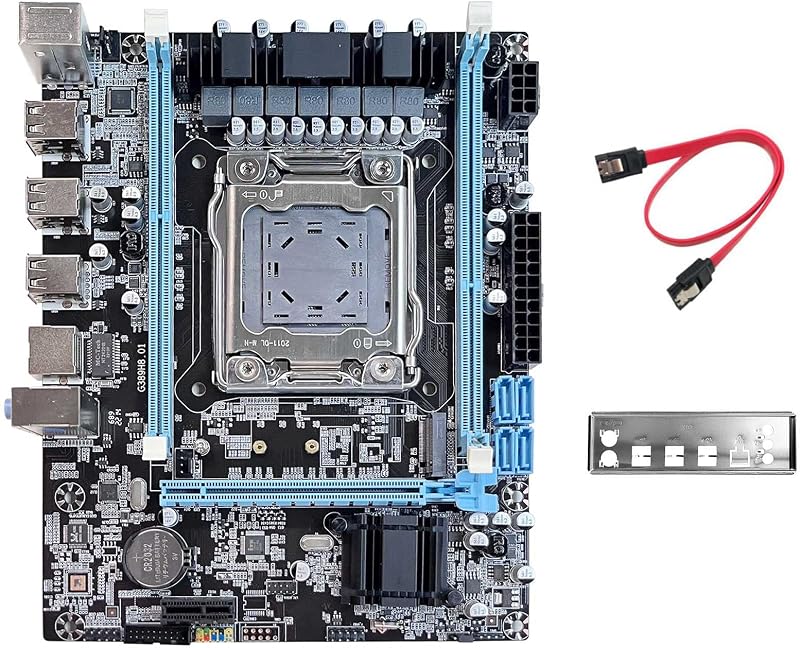 Lodokdre X79 Motherboard V389+ NVME LGA2011 E5 CPU Baffle Cable Gigabit