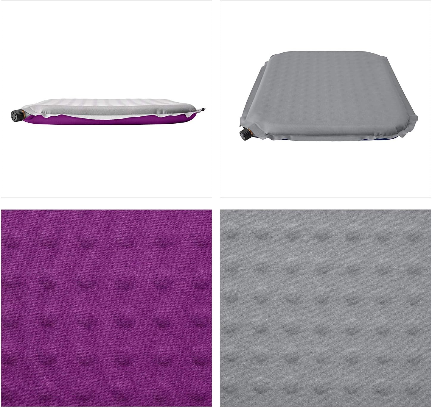 ATEPA Purple Self-inflating Inflatable Seat Cushion for Stadium, Pressure Relief, Bleacher, Sports, Camping, Airplane, Travel, Outdoor, Small Air Foam Seat Pad, Portable, Packable, Waterproof, Insulated : Sports & Outdoors
