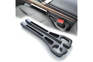 Wuzno 2 Pack No Drop Car Seat Gap Filler Guard, Stopper/Catcher to Fill The Gap Between Seat and Console Black Car Crevice Inbetween Blocker Plug Space Pad YMT-A03