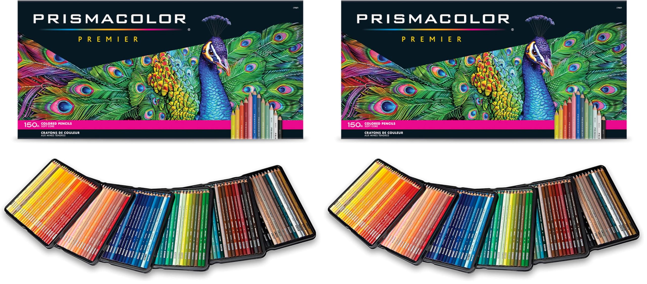 Prismacolor Premier Colored Pencils, Soft Core, Assorted Colors, Durable, Vibrant, Ultra-Smooth, Adult Coloring, Drawing, Sketching, Arts & Crafts,150 Count (Pack of 2) Image