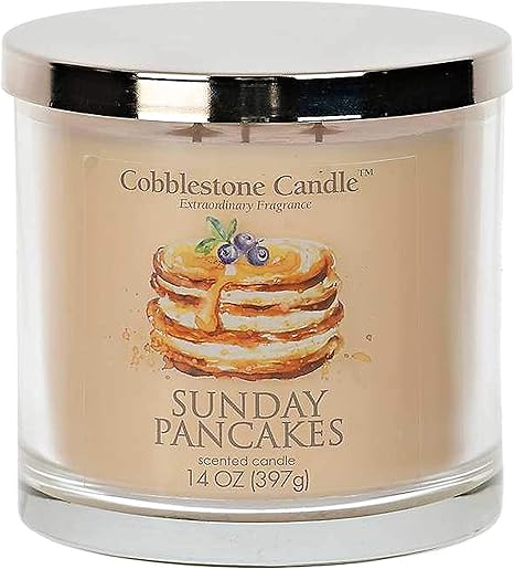 Amazon Com Cobblestone Candle Triple Wick 14 Oz Jar Candle