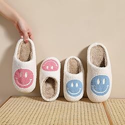 KEYUSHOP Happy Face Slippers for Kids Smile Face